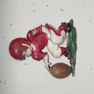 Vintage 1970 Sexton Football Player Wall Hanging
